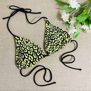 OP OCEAN PACIFIC Yellow Animal Print Bikini Top